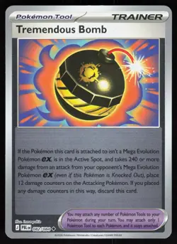 Tremendous Bomb 082/084 Pitch Black Reverse Holo NM inose yukie Pokemon TCG - Image 1