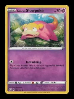 GALARIAN SLOWPOKE COMMON 054/163 NM POKEMON - Image 1