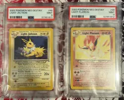 PSA 9 Pokemon Neo Destiny Unlim Light Jolteon & Flareon Sequential!! 🔥⚡ - Image 1