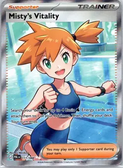Misty's Vitality 111/084 ME05: Pitch Black NM Pokemon TCG Ultra Rare - Image 1