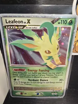 2008 Pokemon DIAMOND & PEARL MAJESTIC DAWN #99 LEAFEON LV.X-HOLO ENGLISH MP-HP - Image 2