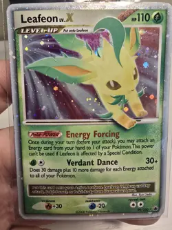 2008 Pokemon DIAMOND & PEARL MAJESTIC DAWN #99 LEAFEON LV.X-HOLO ENGLISH MP-HP - Image 3