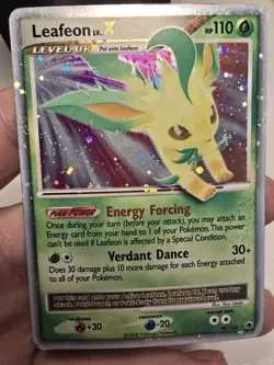 2008 Pokemon DIAMOND & PEARL MAJESTIC DAWN #99 LEAFEON LV.X-HOLO ENGLISH MP-HP - Image 4