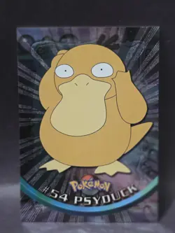 1999 Topps Pokemon Tv Animation #54 Psyduck Black Logo Foil - Image 1