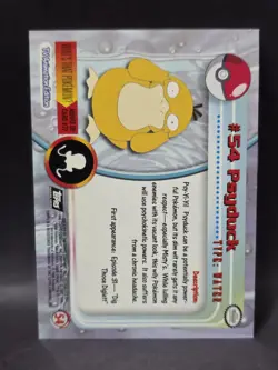 1999 Topps Pokemon Tv Animation #54 Psyduck Black Logo Foil - Image 2