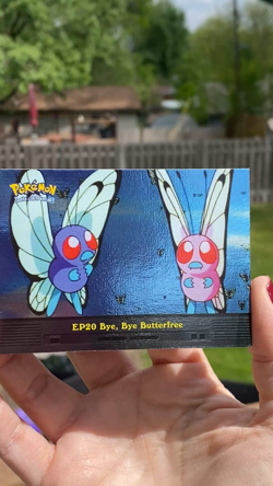 Ep. 20 Bye Bye Butterfree Topps Blue Logo Foil LP Pokemon Vintage Single - Image 2