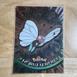 Topps Pokemon Butterfree #12 Topps Series 1 Holo Rare TV Animation 1999 Eng - Image 1