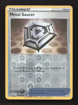 Metal Saucer 170/202 Uncommon Sword & Shield Pokemon Reverse Holo MP - Image 1