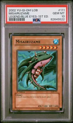 2002 Yu-Gi-Oh! Misairuzame LOB 1st Edition Common PSA 10 - Image 1