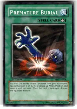 Yu Gi Oh! Premature Burial SD3 EN018 SD3 1st Edition Regular - Image 1