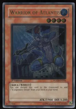 Warrior of Atlantis (UTR) FOTB-EN016 Ultimate Rare 1st Edition YU-GI-OH - Image 1