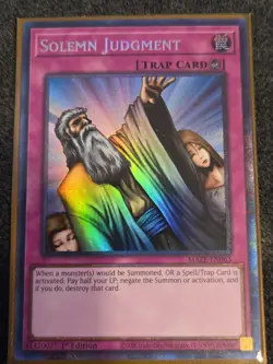 Solemn Judgment MAZE-EN063 Collector's Rare 1st Edition LP Yugioh - Image 1