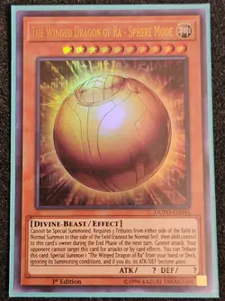 YU-GI-OH! TCG THE WINGED DRAGON OF RA - SPHERE MODE DUPO-EN045 1ST ED VLP ULTRA - Image 1