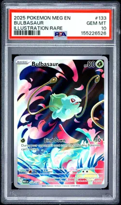 Bulbasaur 133/132 Me01: Mega Evolution Illustration Rare PSA 10 - Image 1