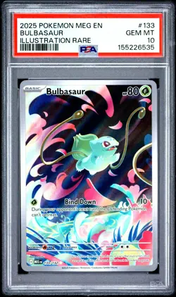 Bulbasaur 133/132 Me01: Mega Evolution Illustration Rare PSA 10 - Image 1
