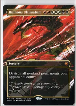 Ruinous Ultimatum (Borderless) - SPG #108 Mythic - NM Special Guest - Image 2