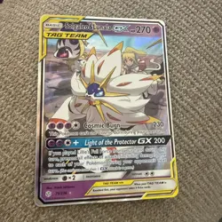 Pokemon Solgaleo & Lunala GX 75/236 Sm-Cosmic Eclipse Ultra Rare Holo TAG TEAM - Image 1
