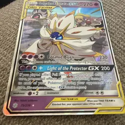 Pokemon Solgaleo & Lunala GX 75/236 Sm-Cosmic Eclipse Ultra Rare Holo TAG TEAM - Image 2
