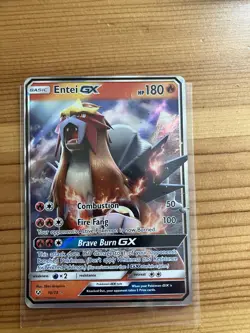 Pokemon TCG Entei GX Shining Legends Holo Ultra Rare Card 10/73 NM Condition - Image 1