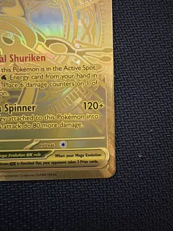 Mega Greninja ex 122/086 Gold English Pokemon TCG Chaos Rising Brand New - Image 2