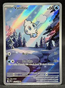 Pokemon Co. Vanillite 111/086 Sv: White Flare IR Illustration Rare Holo EN 2025 - Image 1
