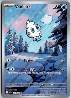 Vanillite 111/086 Illustration Rare White Flare Pokemon NM - Image 1