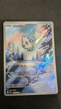Pokemon TCG White Flare Vanillite 111/086 Illustration Rare NM Packed Fresh - Image 1
