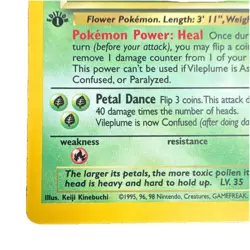 Pokemon TCG Vileplume 15/64 Holo Rare Unlimited Card Jungle 1999 HP/MP - Image 5