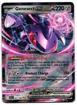 Genesect ex 067/086 - Black Bolt Double Rare Pokemon TCG - LP Card - Image 1