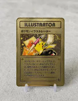 Pikachu Illustrator Pokemon Metal Gold Card Art/Display/Collectible - Image 1