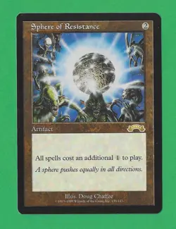 1998 Magic the Gathering - Sphere of Resistance - Exodus MTG - Image 1