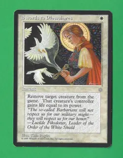 1995 Magic the Gathering - Swords to Plowshares - Ice Age MTG - Image 1