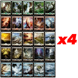 MTG Battle for Zendikar Full Art Basic Land Set of 100 | BFZ Complete Land Set - Image 1