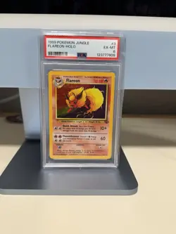1999 Pokemon Jungle Flareon - Rare Holo PSA 6 EX-MT #3 - Image 1
