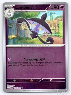 Lampent 037/084 Reverse Holo Pitch Black Pokemon NM Uncommon sowsow - Image 1