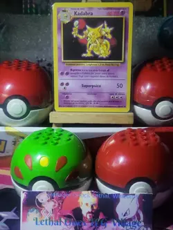 Pokemon Cosmic Holo Alakazam & Kadabra Italian Base Set 1/102 Holo Base Set - Image 3