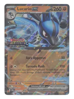 Lucario EX 051/131 Prismatic Evolutions Double Rare Pokemon Card NM - Image 1