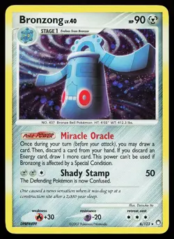 Bronzong 6/123 Holo Rare Mysterious Treasures Pokemon Card - Image 1