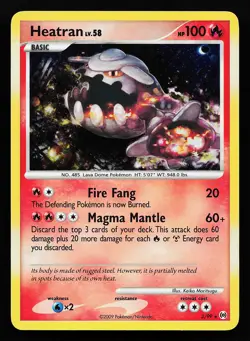 Heatran 3/99 Holo Rare Arceus Pokemon Card - Image 1