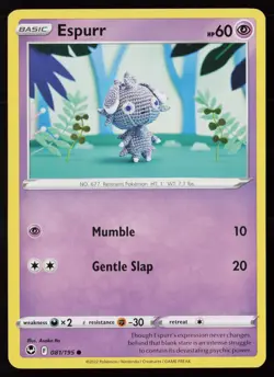 Espurr (Asako Ito Crochet) 081/195 Pokemon TCG Silver Tempest - Image 1