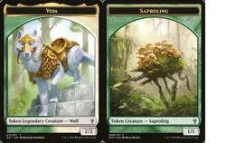 MTG Saproling // Voja Token, Moderate Play, English GRN Guild Kit - Image 1