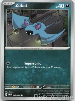 Zubat 049/086 Common Chaos Rising Pokemon Near Mint - Image 1