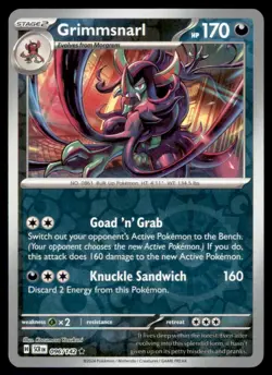 Pokemon Grimmsnarl 096/142 Stellar Crown Non Holo - Image 1