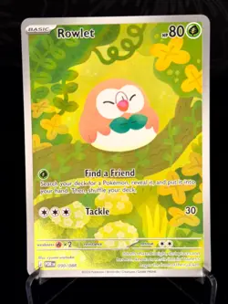 Pokemon TCG - Rowlet 090/088 - Perfect Order - Illustration Rare - MINT 090/088 - Image 1