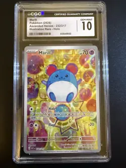 Pokemon Marill 232/217 Illustration Rare Ascended Heroes - CGC 10 - Image 1