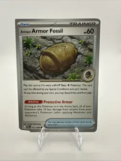 Strange MISCUT🪓 👀 Antique Armor Fossil 072/084 Pitch Black Pokemon - Image 1