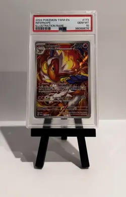 PSA 10 - Infernape 173/167 Twilight Masquerade Pokemon Illustration Rare English - Image 1