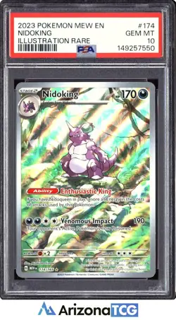 Pokemon 2023 Nidoking 174/165 Illustration Rare 151 GEM MINT PSA 10 - Image 1