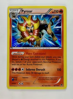 Pyroar 2014 Pokemon XY Phantom Forces Holo Rare #12/119 * Light Play - Image 1