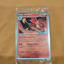 2026 Pokemon Delphox 013/086 Chaos Rising Stamped Promo SEALED Holo Mint - Image 1